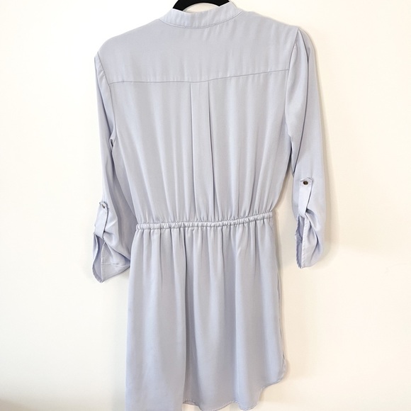 Dynamite Light Violet Drawstring Waist Shirt Dress Size Small - Picture 5 of 11